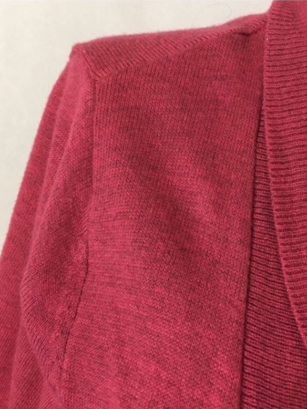 Open Front Knit Cardigan Size Medium Muted Raspberry Pink - Picture 7 of 14